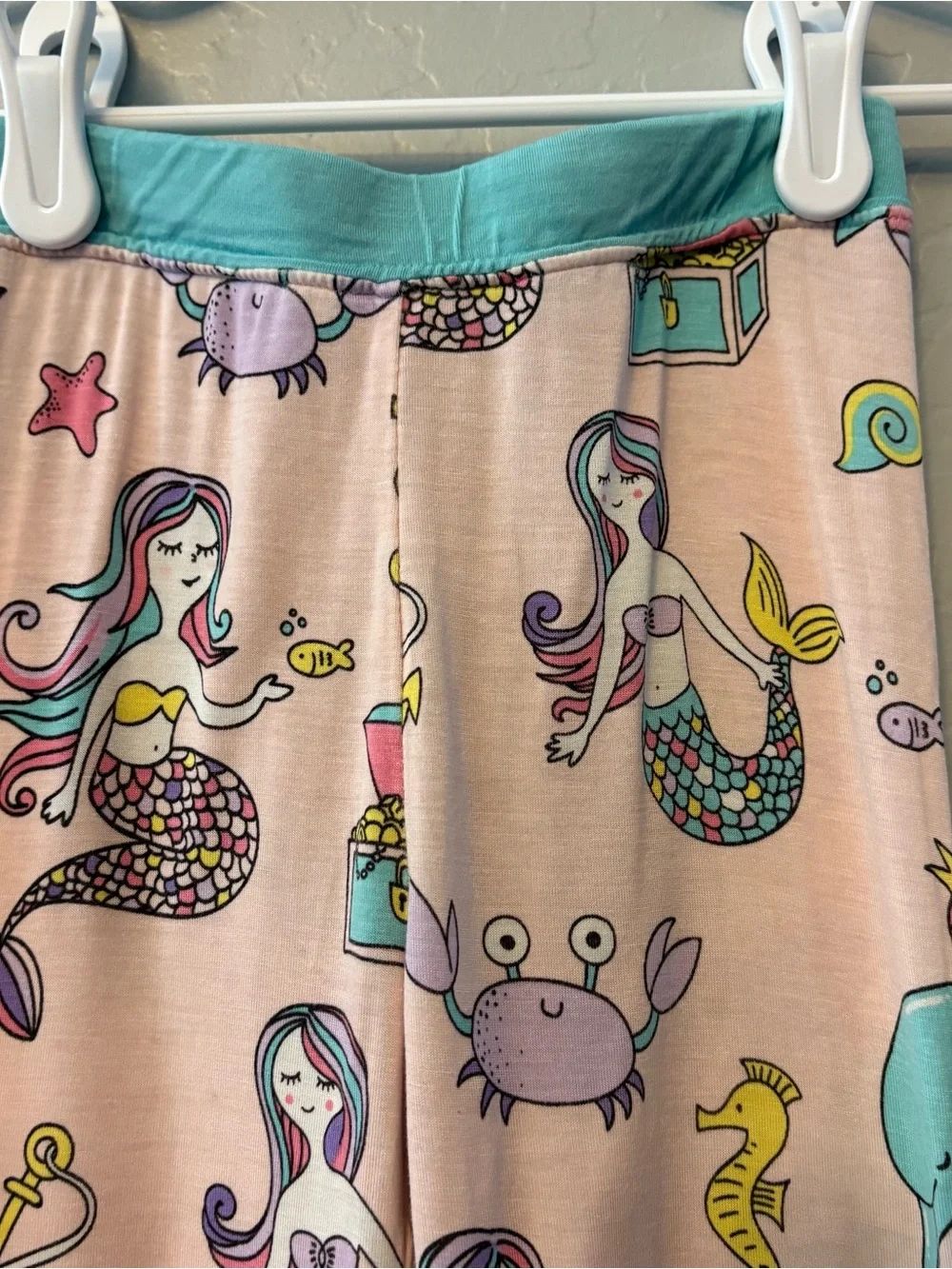Little Sleepies OG retired pink mermaid two piece bamboo pajama set size 4t